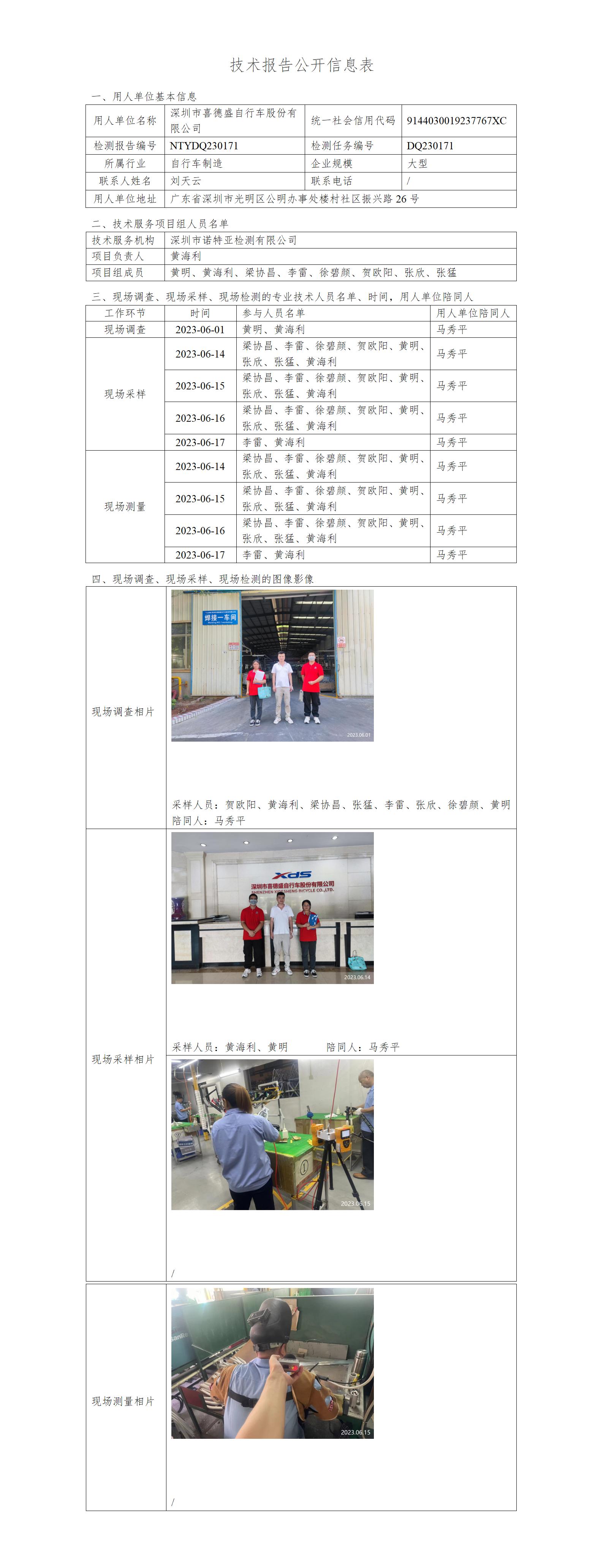 NTYDQ230171-深圳市喜德盛自行車(chē)股份有限公司